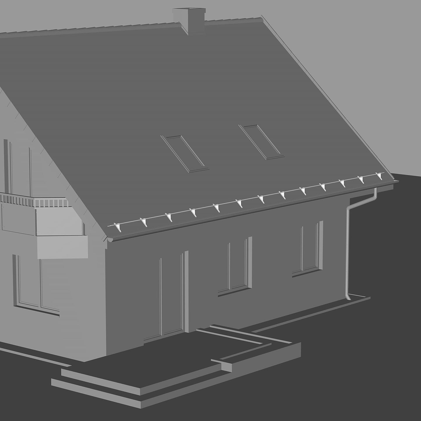 5ft Roof Snow Ice Guards for Metal Roofs and Wood Roofs, Stop Snow from Sliding Off Your Roof, Black Snow Guard Railing, Extendable