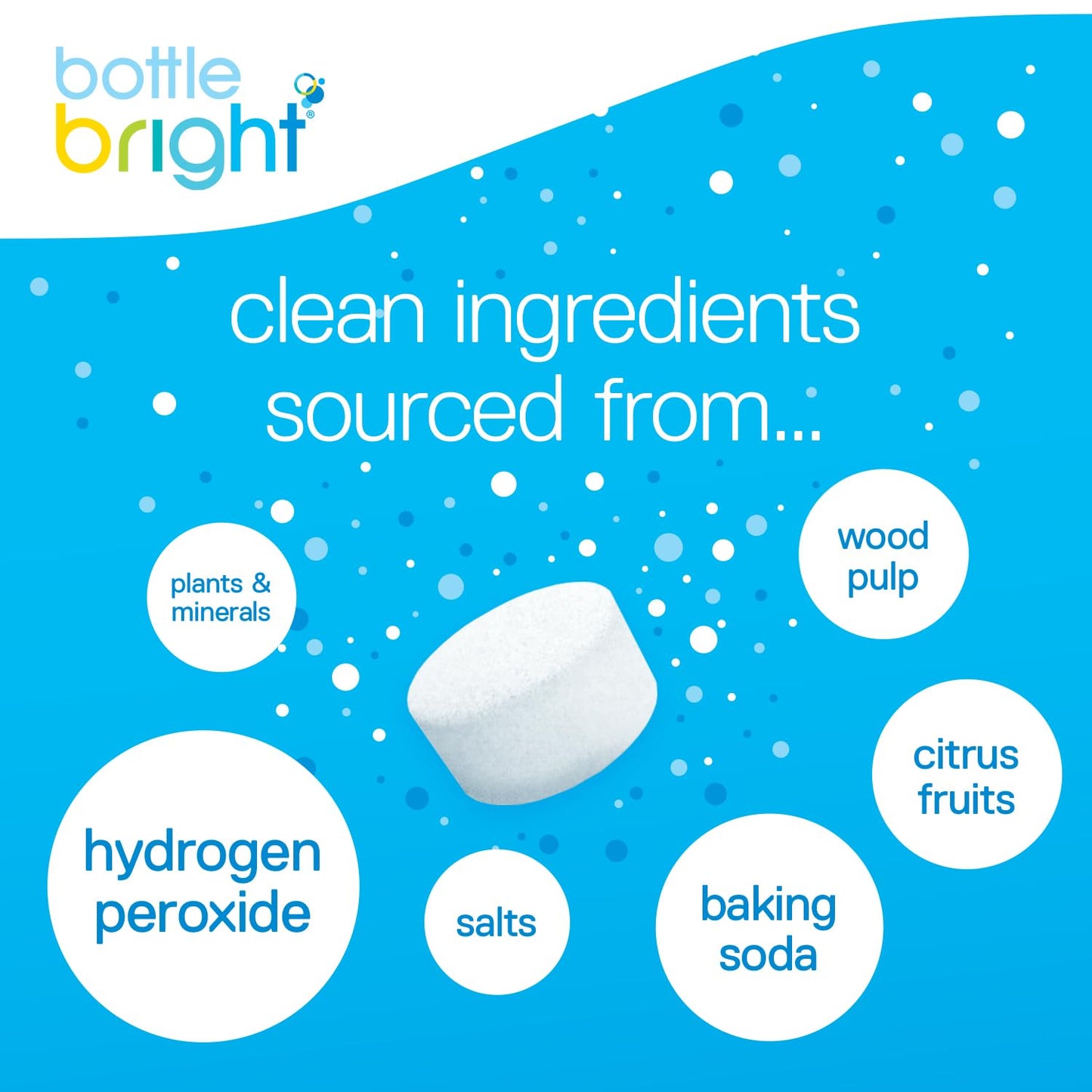 Bottle Bright Bulk Pack (78 Tablets) - All Natural, Biodegradable, Chlorine & Odor Free Water Bottle & Hydration Pack Cleaning Tablets