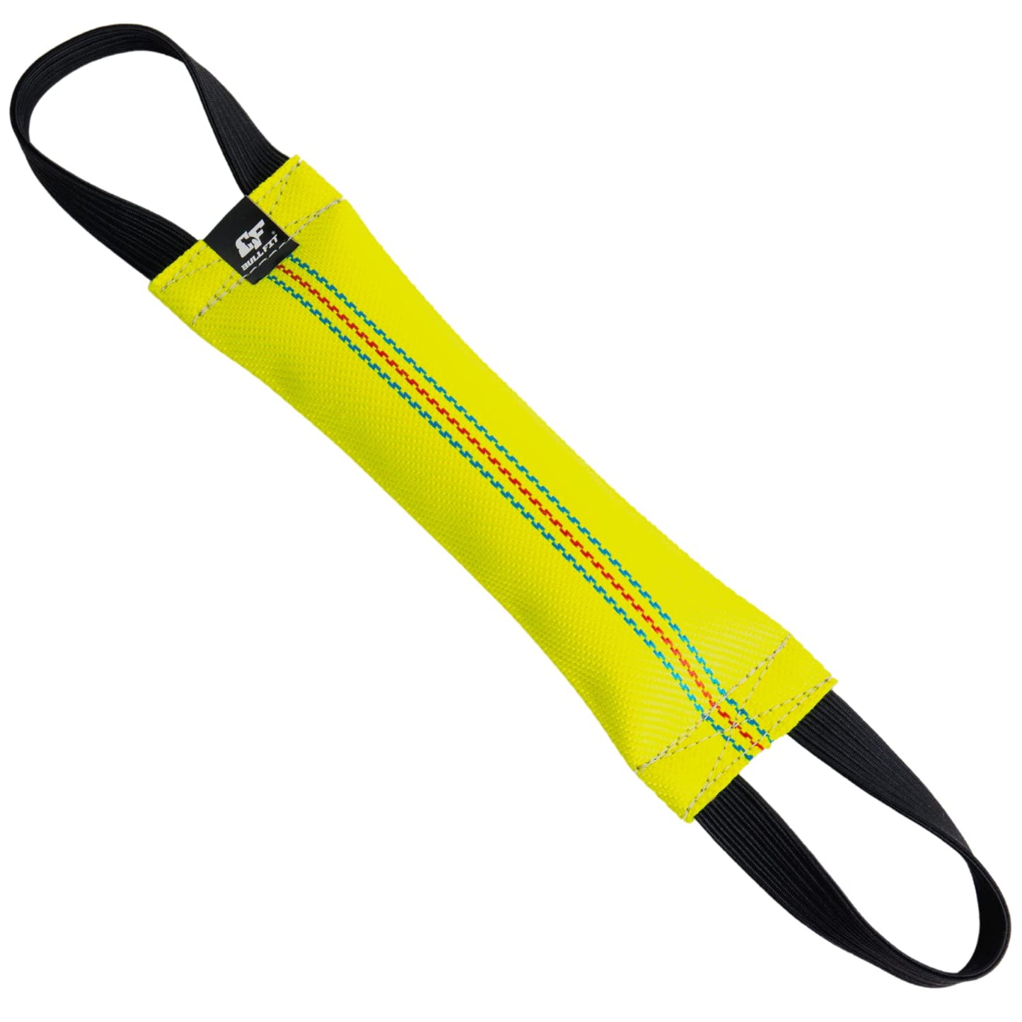 Bungee Dog Bite Tug Toy with 2 Strong Handles - Made of Durable & Tear-Resistant Fire Hose - Perfect for Tug of War, Fetch & Puppy K9 Training - Ideal Pull Toy for Medium to Large Dogs, Yellow