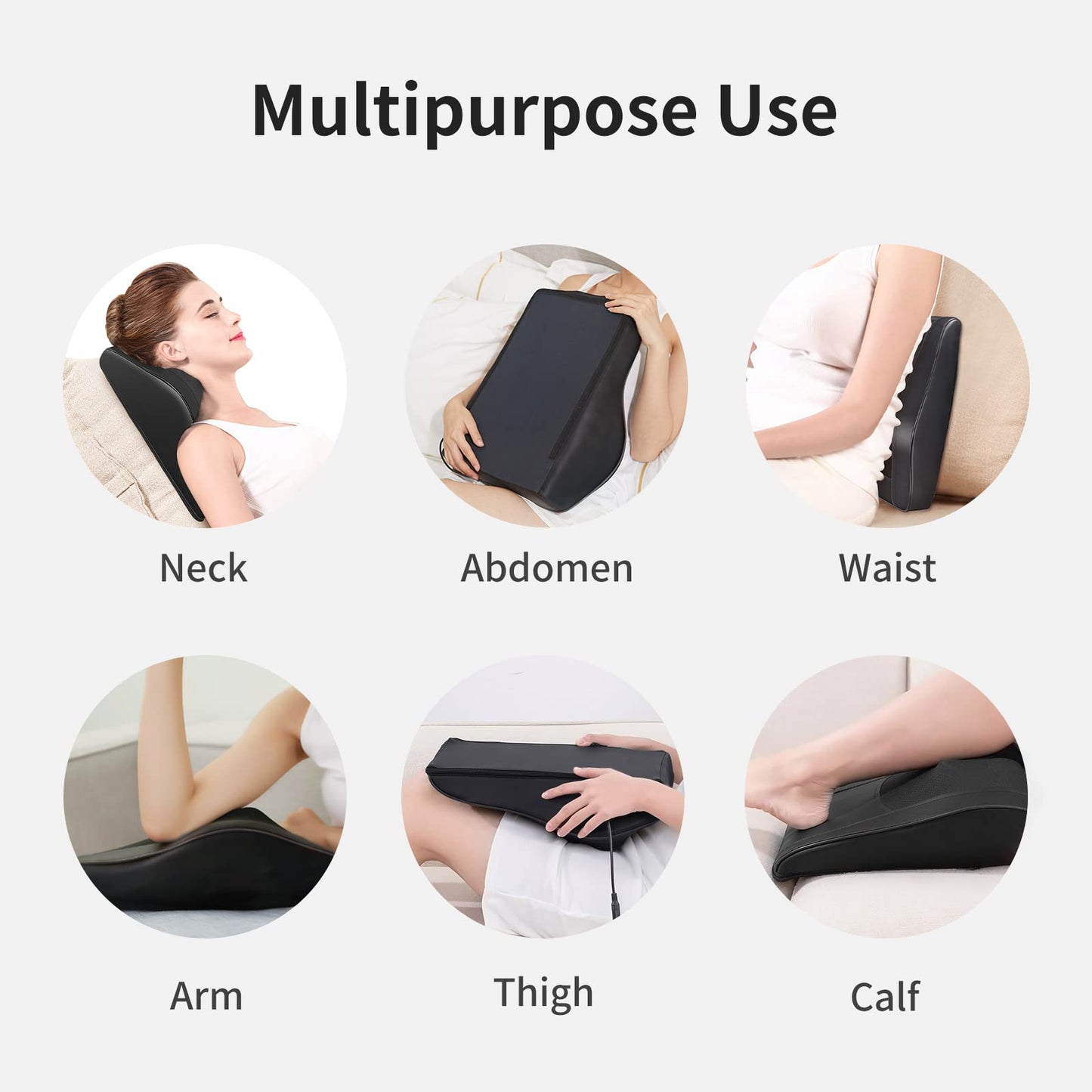 Boriwat Back Massager Neck Shoulder Massager with Heat, Shiatsu Massage Pillow for Pain Relief, Masseur for Neck, Back, Shoulder and Leg, Gifts for Men Women Mom Dad, Stress Relax at Home and Office