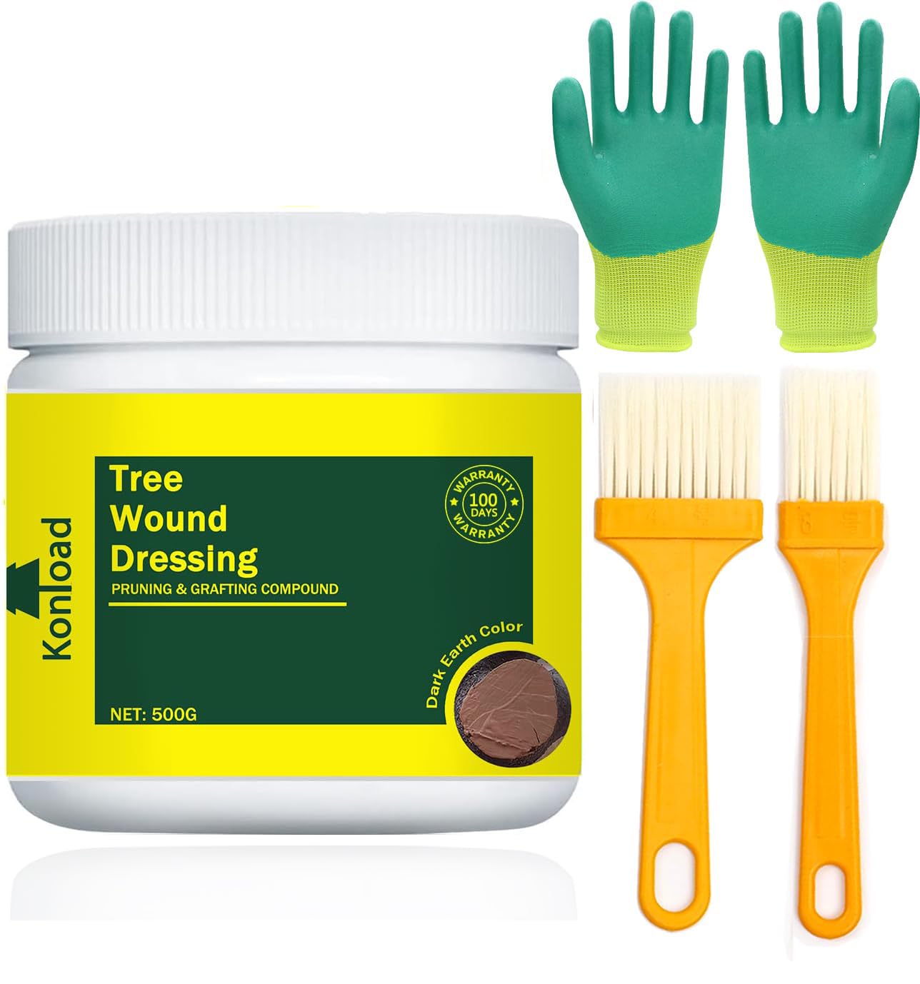 Konload Tree Wound Sealer-500g Tree Wound Dressing for Bark Damage Repair Pruning Seal/Bonsai Cutting Paste Trunk Paint Protection Grafting Wax