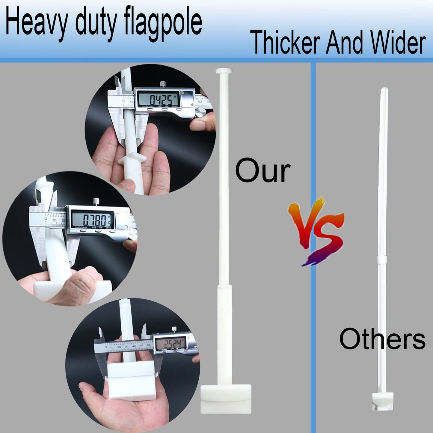 Car Flag Poles 20 Inches Long With Locking Cap And Retaining Clip White Plastic Heavy Duty Flag Pole For Car Windows Pack Of 12