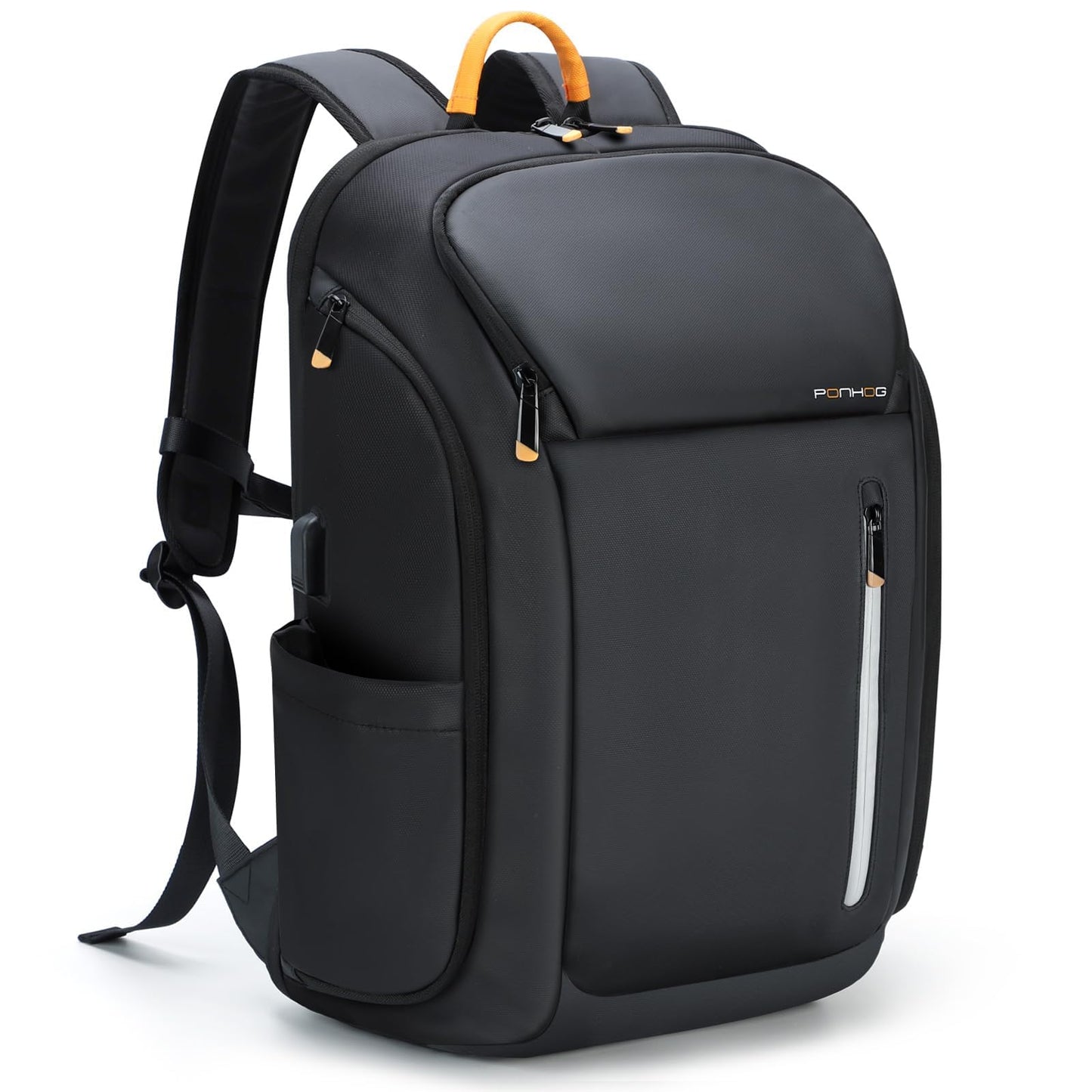 Lekebobor Laptop Backpack for Men, 18.4 Inch Anti Theft Travel Backpack with USB Charging Port, Water Resistant Business Computer Bag Flight Approved Carry On Backpack for Work College, 40L Black