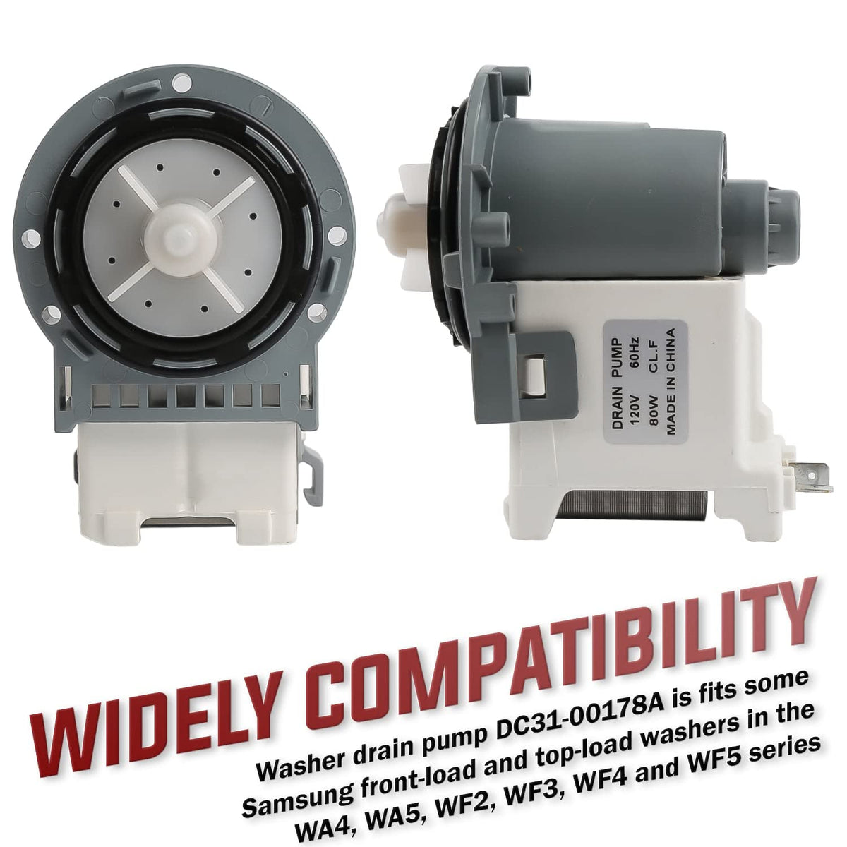 Upgraded DC31-00178A PX3516-01 Washer Drain Pump Motor Compatible with Samsung by Seentech - Repalces: 3989917 AP5916591 PS9605762 EAP9605762 PX3516-01 DC96-01585L DC31 00178D