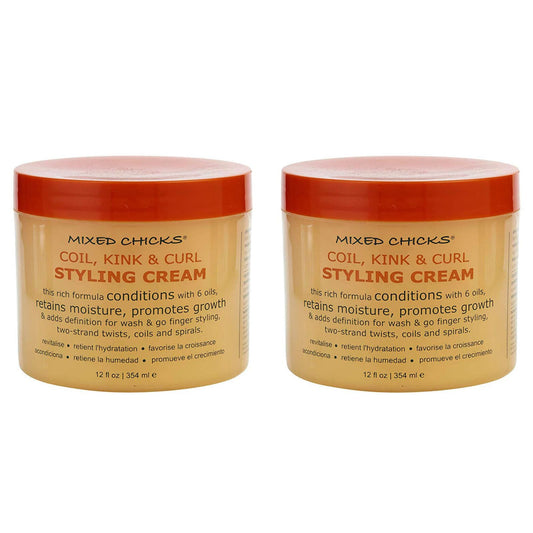 Coil, Kink & Curl Styling Cream, 12 fl. oz, Pack of 2