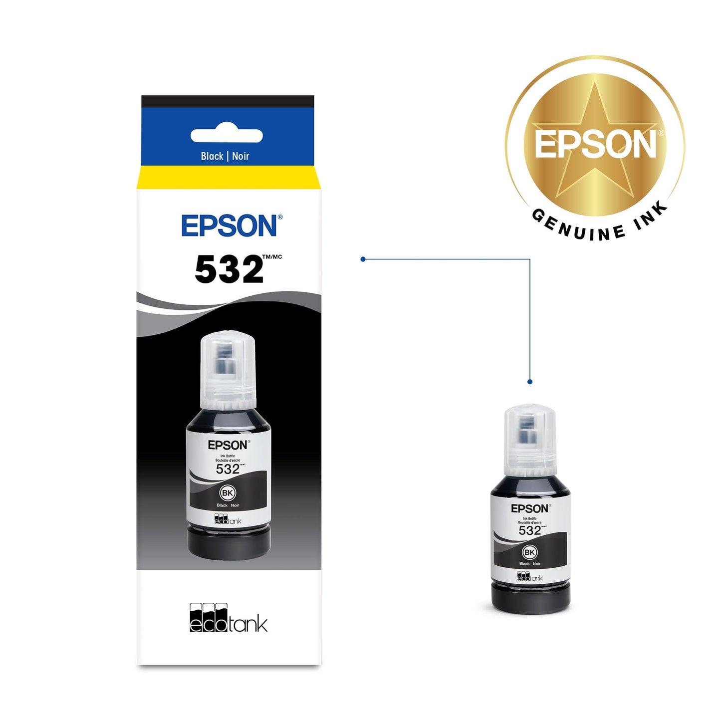 EPSON 664 EcoTank Ink Ultra-high Capacity Bottle Three Color CMY Combo Pack (T664520-S) Works with ET-2500, 2550, 4500, 4550, 2600, 2650, 3600, 16500