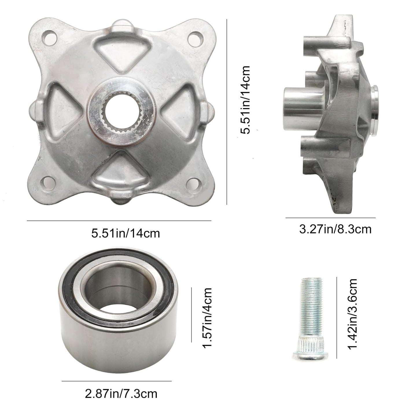 Saihisday 5135113 Rear Wheel Hub Repair Kit, Replacement for Polaris ACE 2016-2019 Replacement for Polaris Ranger Crew 700 2008, Replaces 7518378 3514635