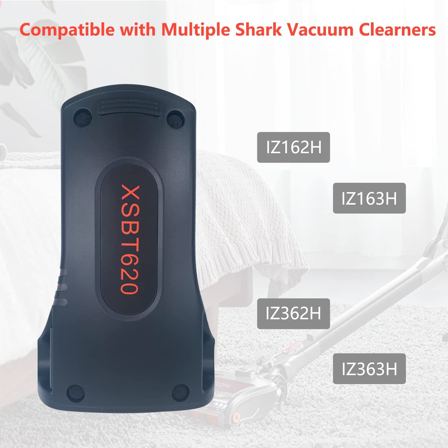 SLODA Battery Compatible for Shark XSBT620,XSBT620EU Vacuum Cleaner, fit IZ102ANZ,IZ162H,IZ163H,IZ362H, IZ363H,IZ165HC Shark Cordless Vacuum[3500mAh,21.6V]