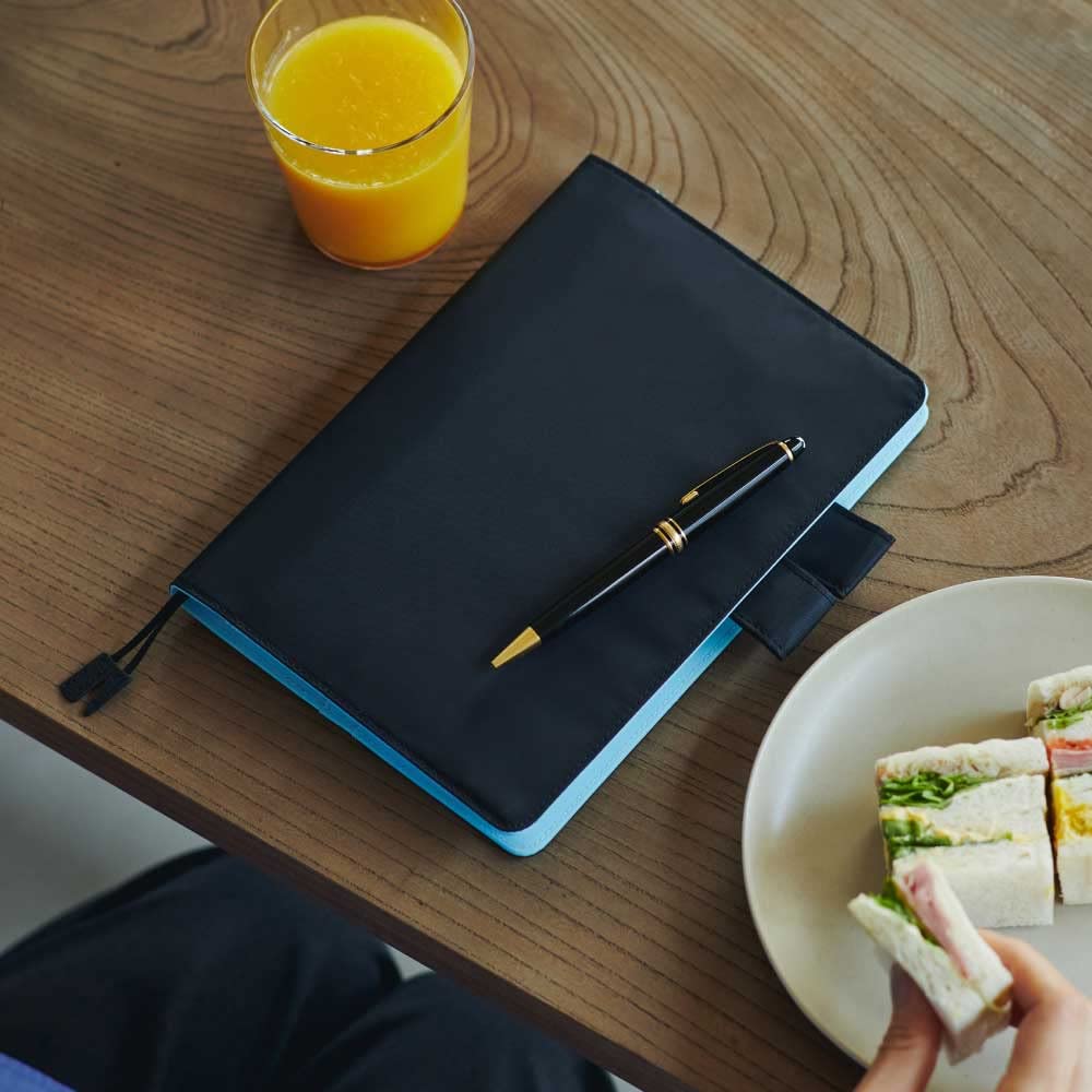 Hobonichi Notebook Cousin (A5) Notebook Cover Color/Black x Clear Blue