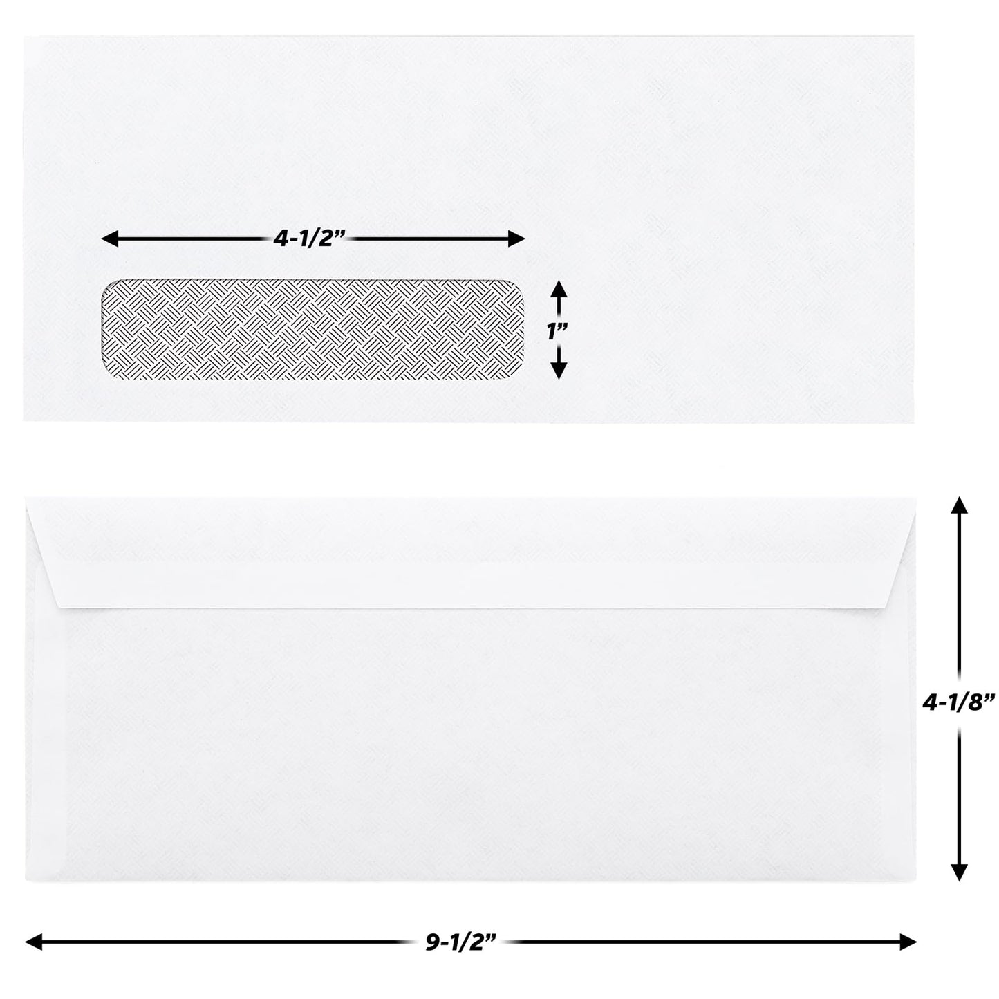 Mead Window Envelopes, Business Envelopes, Self Seal #10, Single Left Window, Peel and Seal Envelopes with Window, Security Tinted White Envelopes, 500 per Pack (742022)