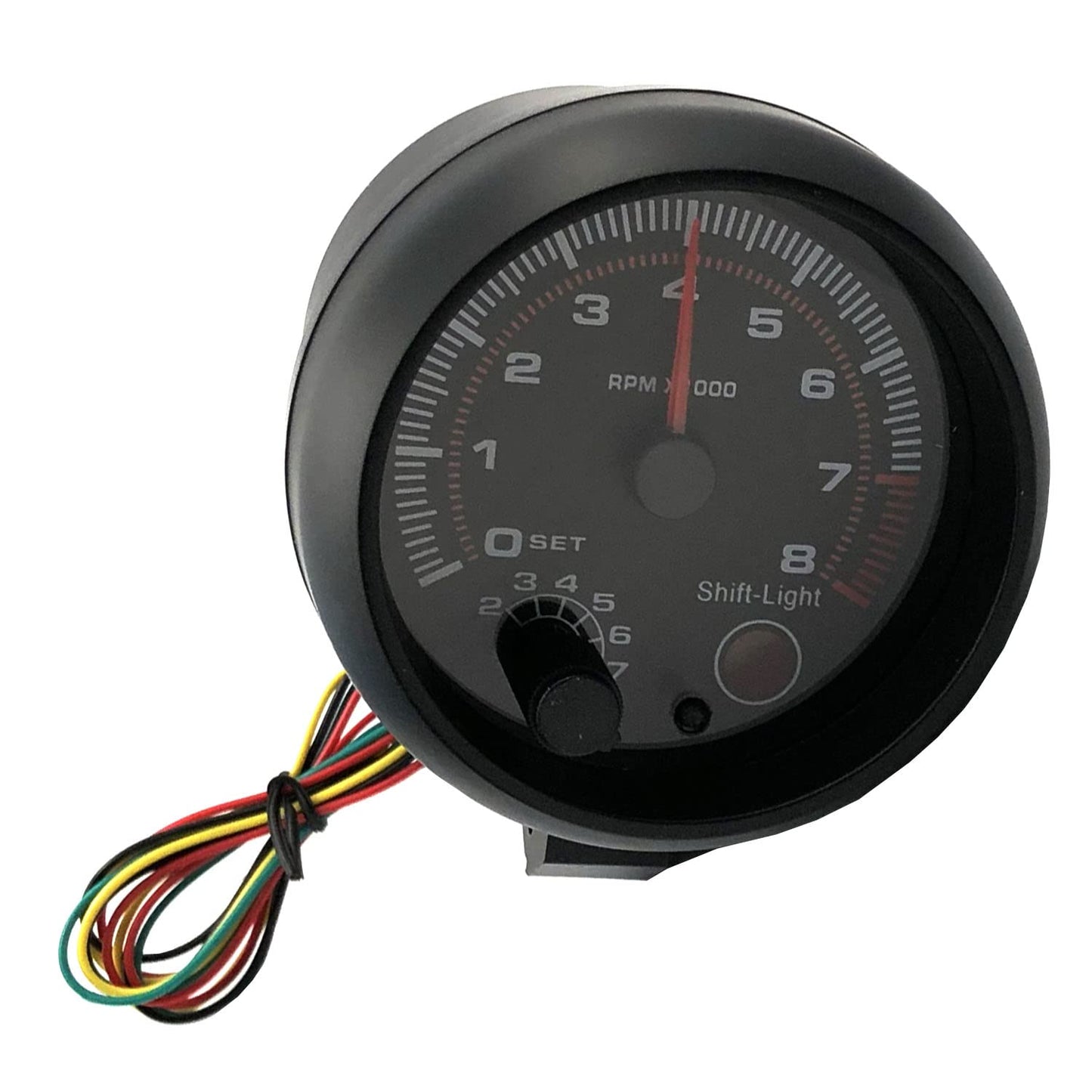 DEVMO Inch Car Tachometer Tacho Gauge Meter 0-8000 12V RPM with Black Background