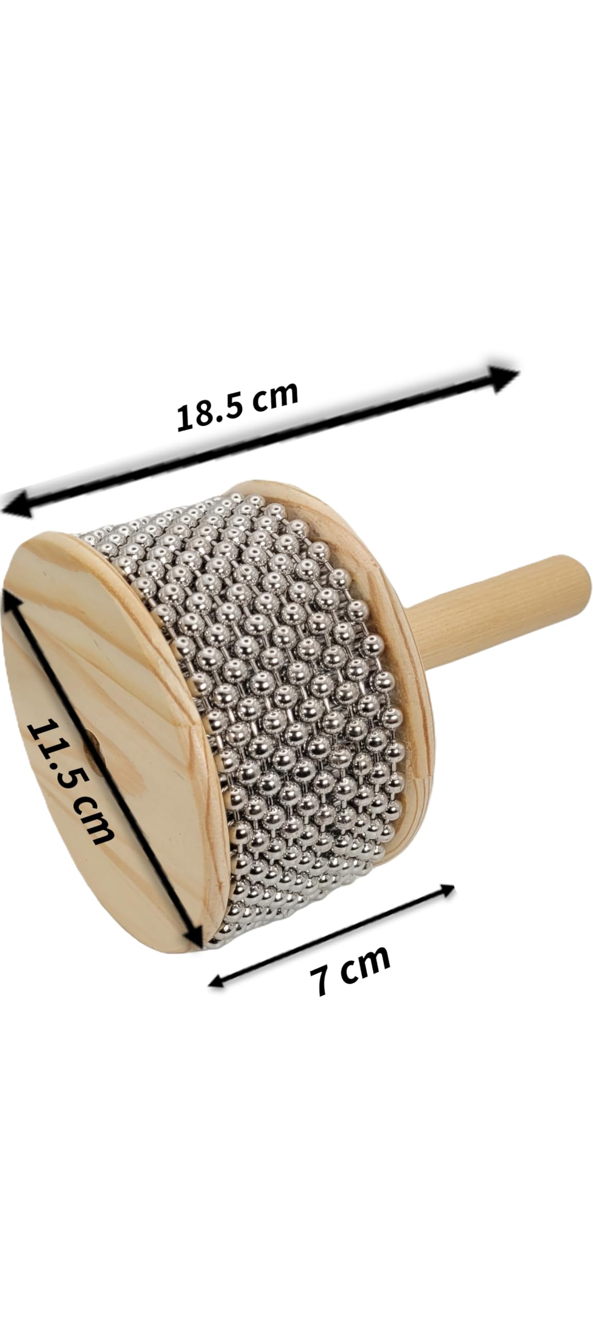 RsNifti Cabasa Wooden Percussion Instrument Hand Shaker Musical Instrument (Diameter 11.5 cm)