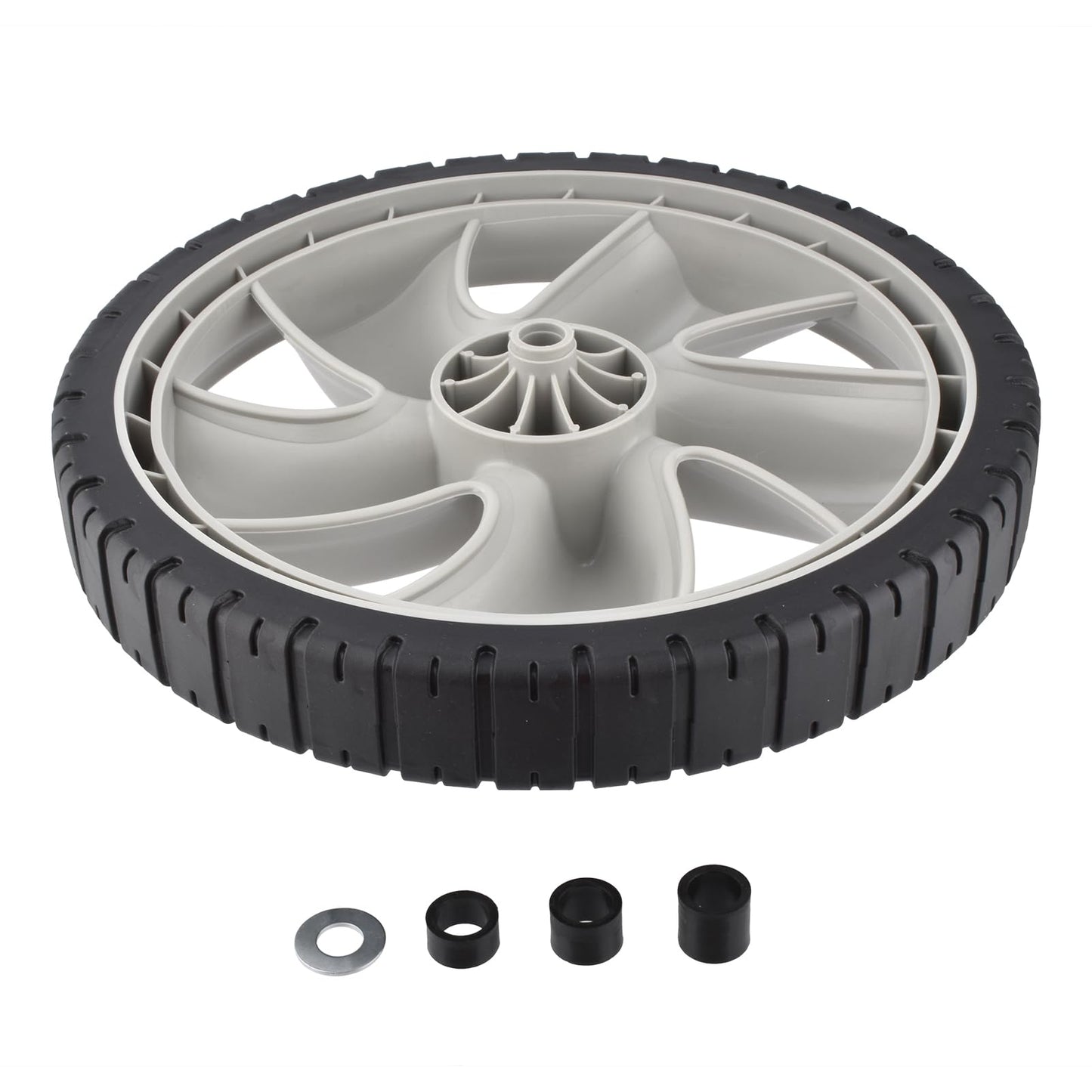 490-324-0002 12-inch Plastic Wheel for Craftsman for Poulan for Brute for Honda for Husqvarna for Yard Machines for Walk-Behind Lawn Mower