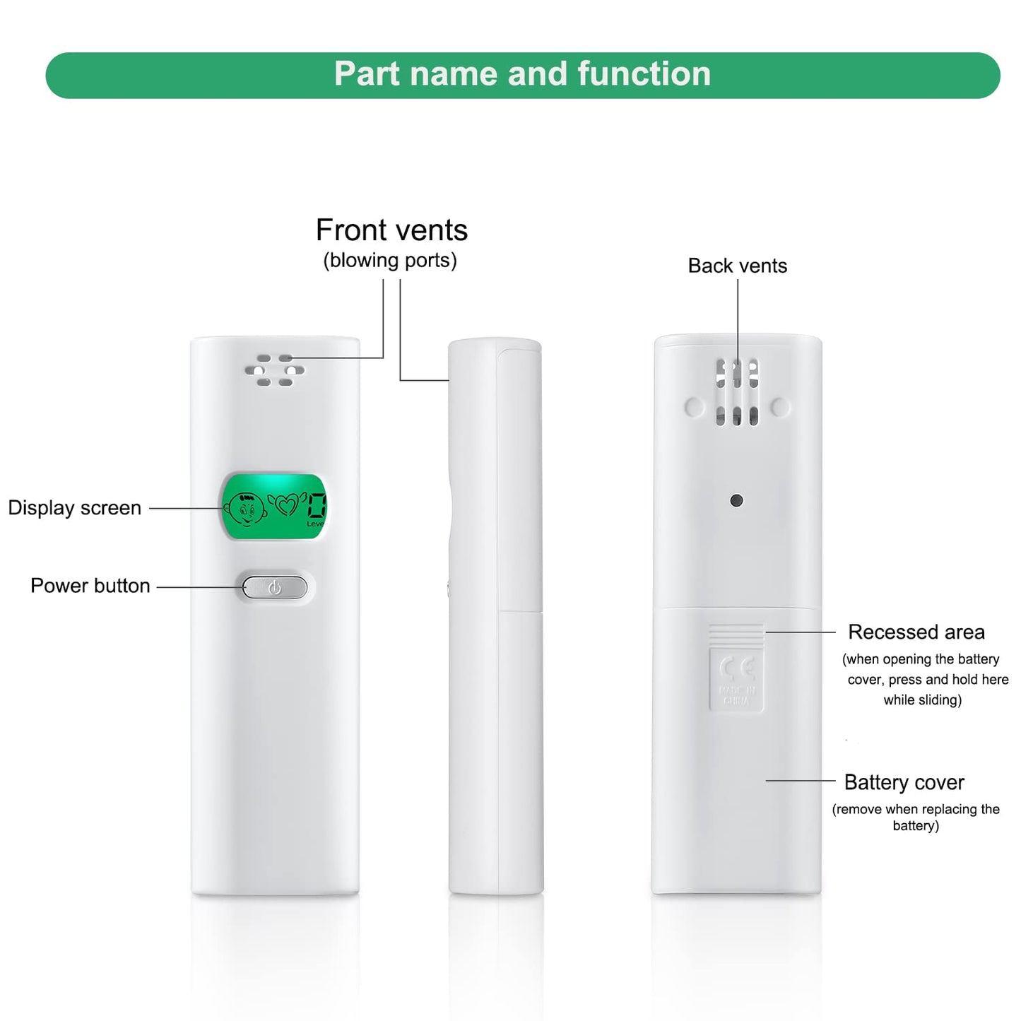 Bad Breath Tester Odor Breath Detector Professional Personal Bad Smell Checker Analyzer for Personal Oral Cavity Testing