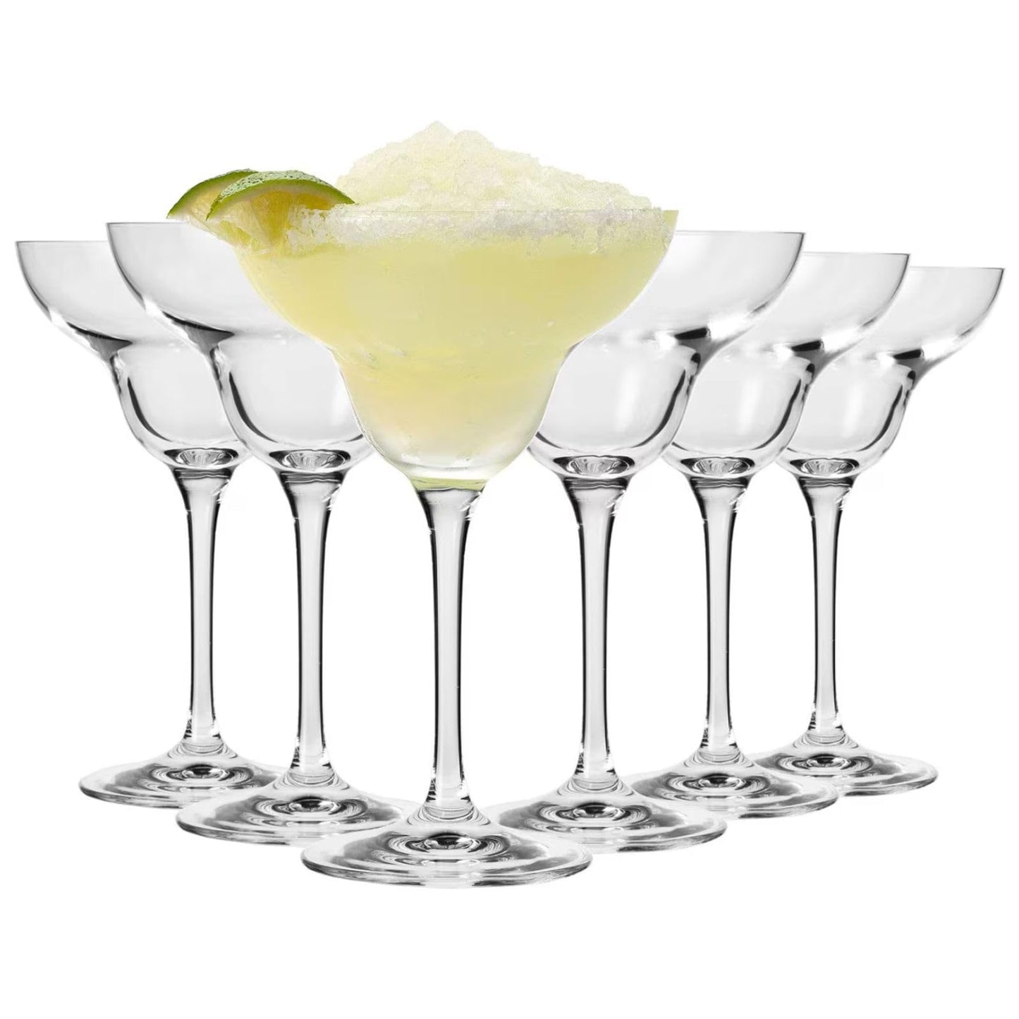 KROSNO Margarita Cocktail Glasses | Set of 6 | 9.1 oz | Mixology Collection | Perfect for Home, Restaurants and Parties | Dishwasher Safe