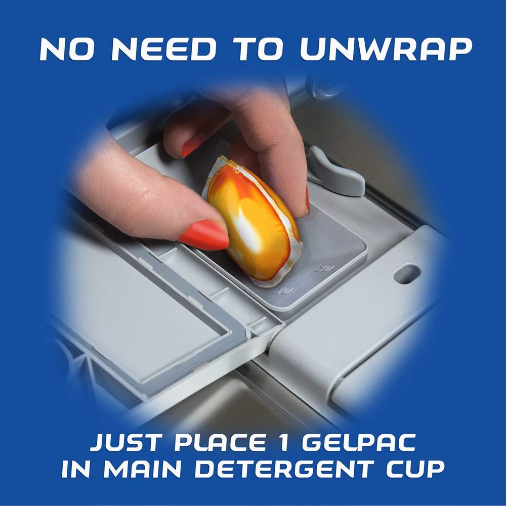 Finish Dishwasher Detergent Soap, All In 1 Gel Pacs, Orange Blossom, 90 Tablets