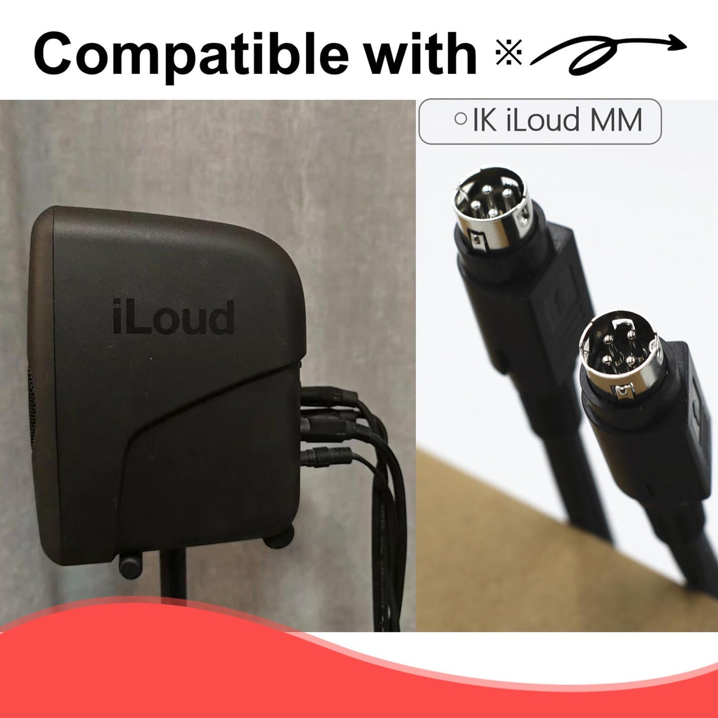 iK iLoud MTM Master-Slave Speaker Link Cable - 4-Pin Male to Male, High-Flexibility Pure Copper Audio Cable- Lossless Sound Transmission for Studio Monitors-5.65ft/9.84ft/16.4ft/32.8ft (26.24ft)