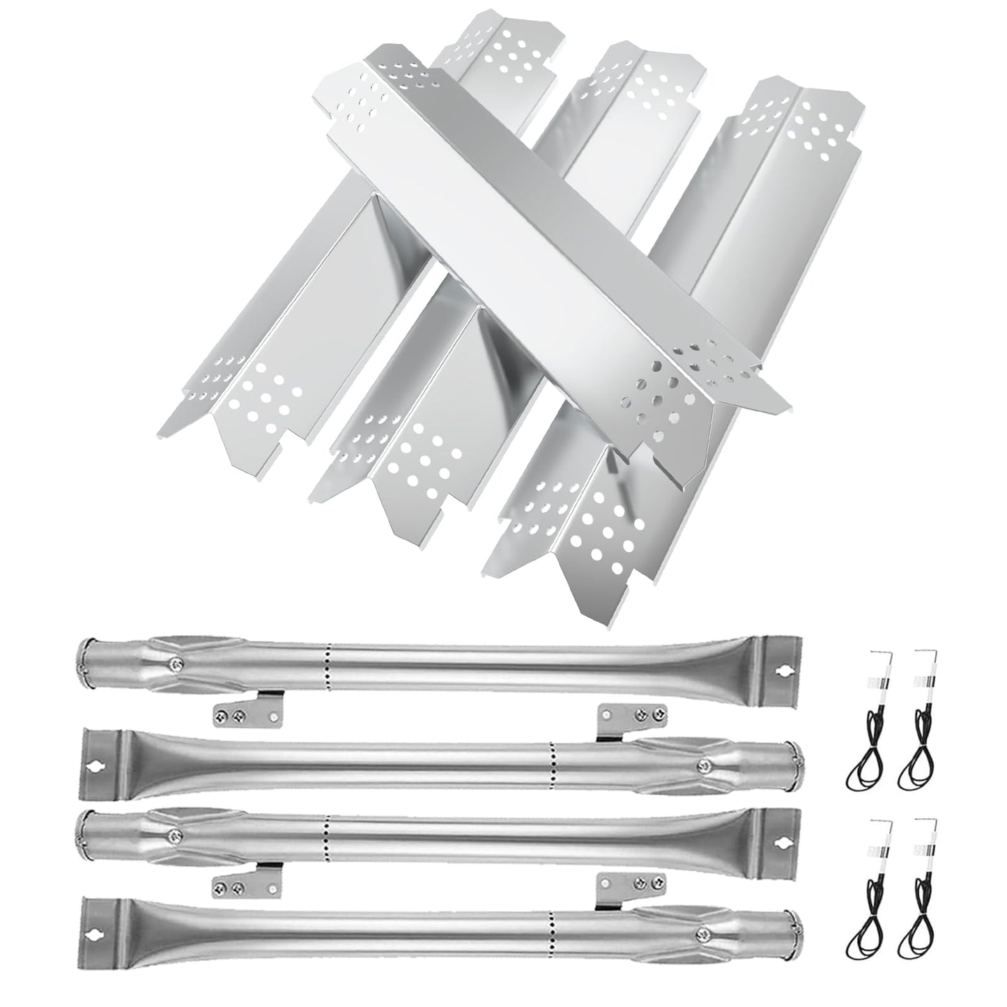 Barbecue Replacement Parts for Nexgrill Replacement Parts 4 Burner 720-0958A, 720-0830H, 720-0864, 720-0830D, BBQ Heat Plate Shields and Burner for Nexgrill BBQ Parts