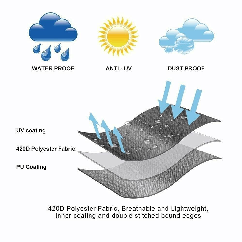 BOSKING Patio Sofa Cover V-Shaped Sectional Furniture Cover Heavy Duty Outdoor Furniture Set Covers Waterproof Lawn Garden Couch Protector with Buckle Strap & Side Handle - Grey (V Shape 84x84 inch)