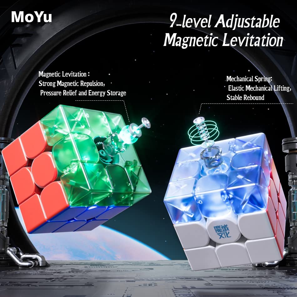 Bukefuno MoYu WeiLong WRM V9 MagLev Ball-Core UV 3x3 Version Magnetic Speed Cube WeiLong WR M V9 Ball-Core UV Stickerless Magic Puzzle 3x3x3 Cube WR M V9（WeiLong V9 Ball-Core UV Coated Version） Cubes