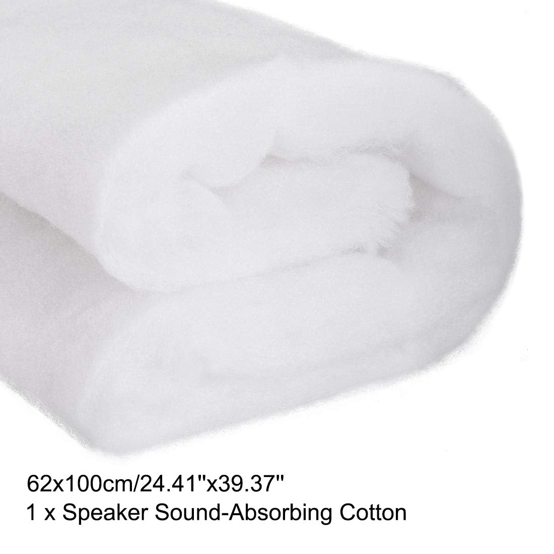 uxcell Speaker Sound-Absorbing Cotton Polyester Fiber Interior Insulation DIY HiFi Replacement 62x100cm White