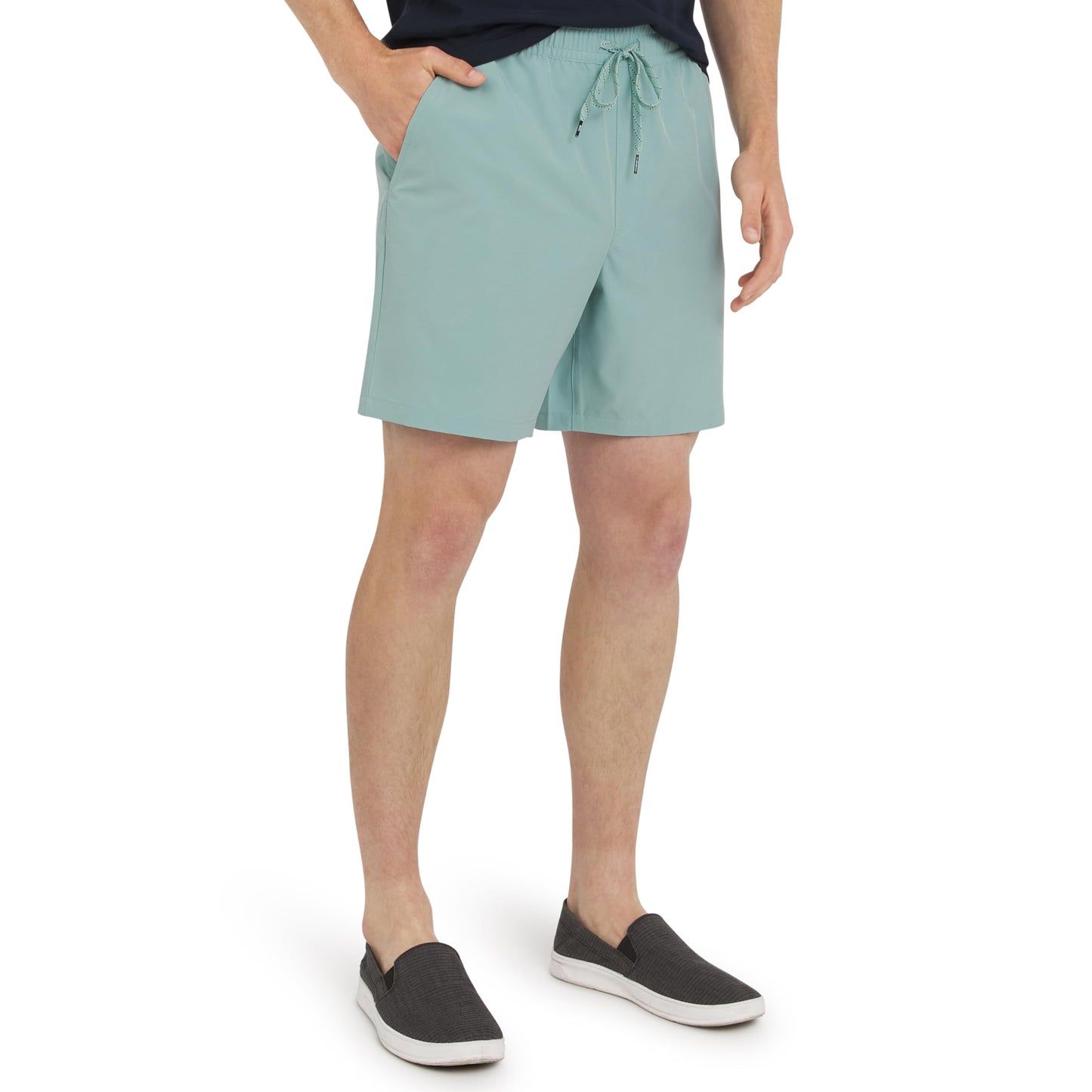 Quiksilver Men's Regular Fit Stretch Waist Water Friendly Active Hybrid Shorts (S-XXL), Jade Grey, Large