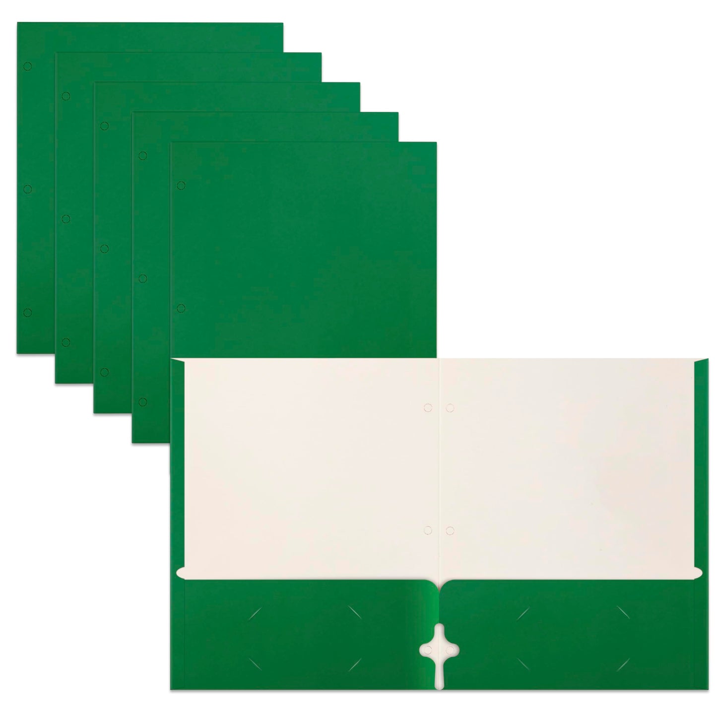 Better Office Products Green Folders, 50 Pack Letter Size Pocket Folders, Green Folders with Pockets, Two Pocket Portfolio Folders, Durable Paper Folders for School Classroom Office Organization