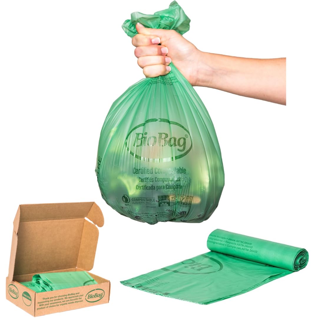 BioBag Premium Compostable Food Scrap Bags, 3 Gallon, 100 Count