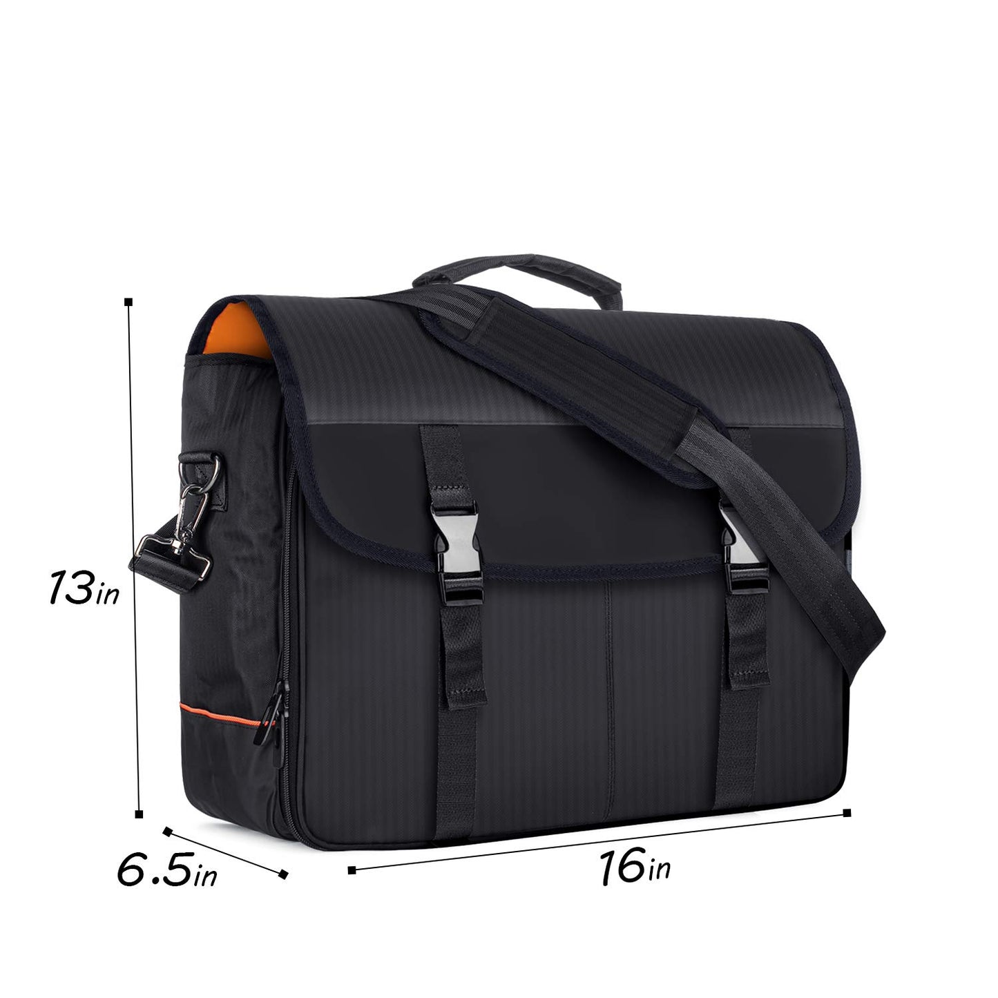 CURMIO Bartender Kit Travel Bag with Padded Compartments for Wine Bottles, Empty Messenger Bag for Bar Kit Set, Perfect for Home Indoor Outdoor Patio Party, Patent Pending, Black
