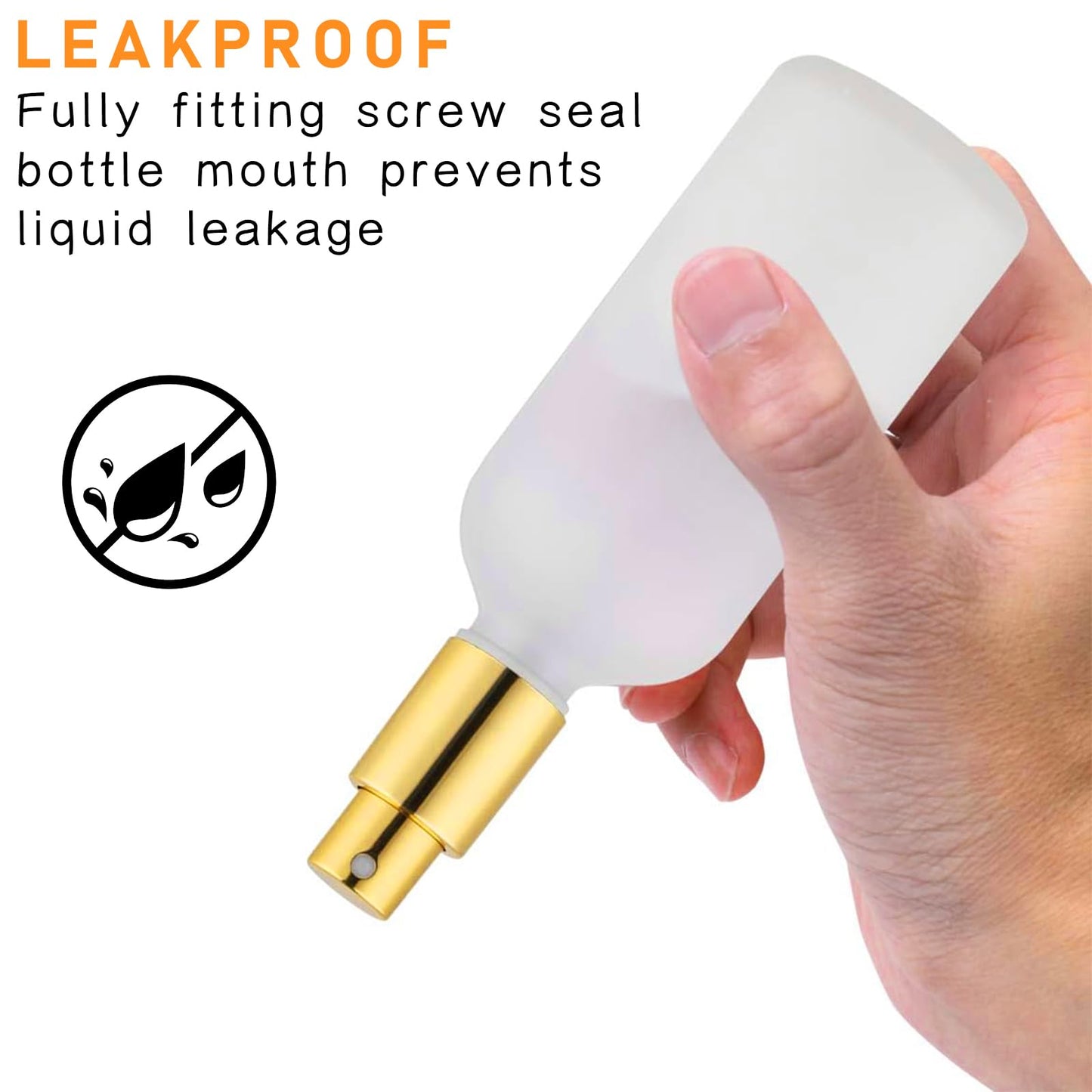 20 Pcs Glass Spray Bottle 3.4 oz Frosted Clear Empty Bottles Small Refillable Reusable Glass Perfume Bottle with Fine Mist Sprayer Pump for Essential Oil Face Body Sprays Travel