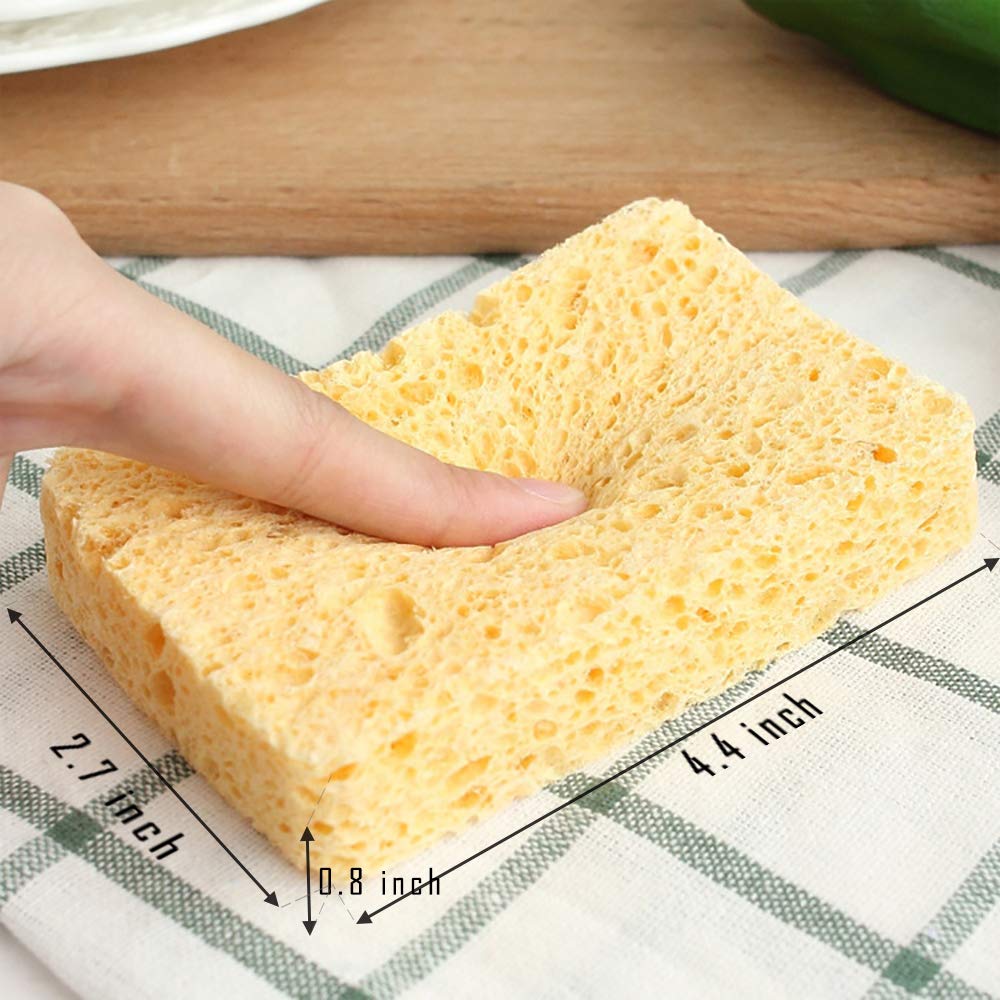 ARCLIBER Cleaning Scrub Sponge,Cellulose Non-Scratch for Kitchen,Bathroom,Cars,Colorful Compressed Sponge (36 Pack)