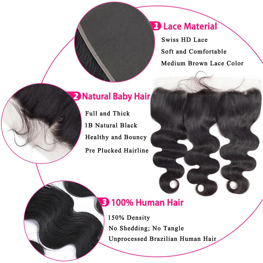 13x4 Lace Closure Body Wave Human Hair Ear to Ear HD Lace Frontal180% Density Free Part Full Lace Frontal 12A Unprocessed Brazilian Virgin hair (13x4 Body Wave, 20 Inch)