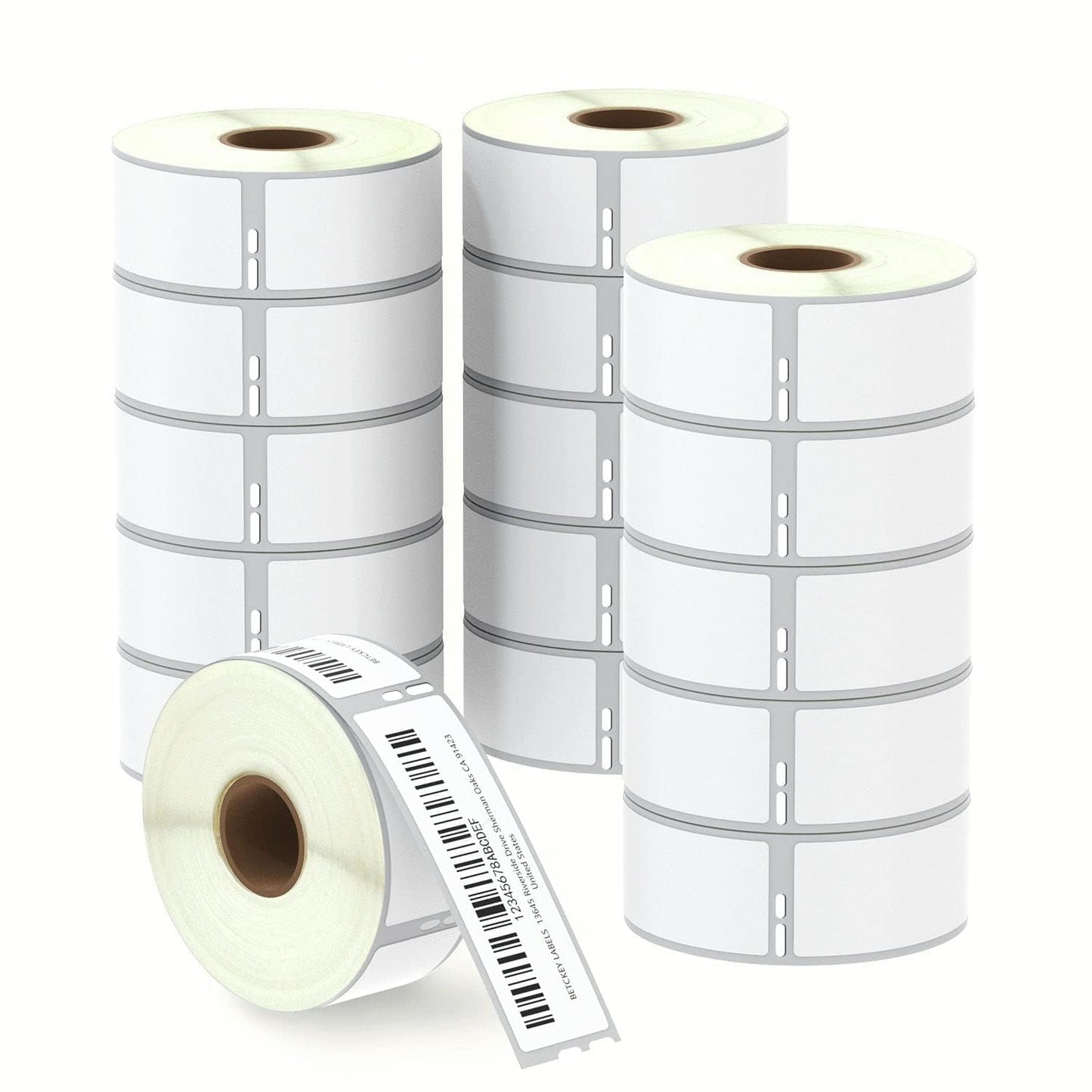 BETCKEY - Compatible DYMO 30252 (1-1/8" x 3-1/2") Address & Barcode Labels - Compatible with DYMO Labelwriter 450, 4XL, NOT Fit 550 & 5XL [16 Rolls/5600 Labels]