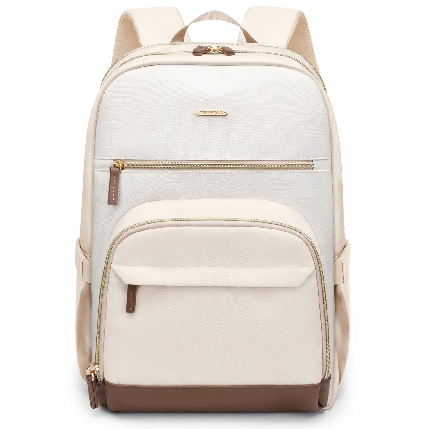 TENSTAR Laptop Backpack for Women, Computer Backpack Fit 16 Inch Notebook, Large Capacity College Backpack Bookbag Casual Daypack for Travel, Apricot