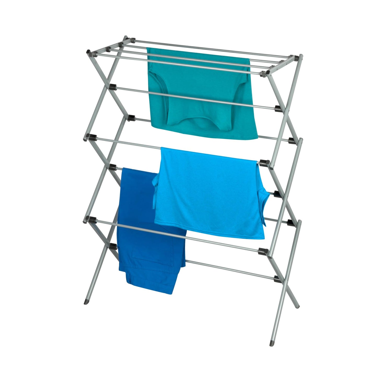 Honey-Can-Do DRY-01306 Folding 42-Inch Clothes Drying Rack, Silver/White