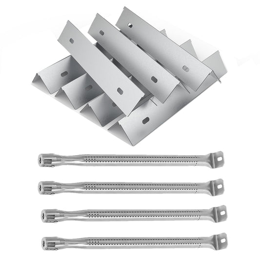 BQMAX Replacemrnt Parts for Napoleon Grill Rogue Series and Prestige 500, 7-Pack Heat Plates & 4-Pack Tube Burners, Stainless Steel Heat Sheild Plate, Heat Tents, BBQ Grill Burner