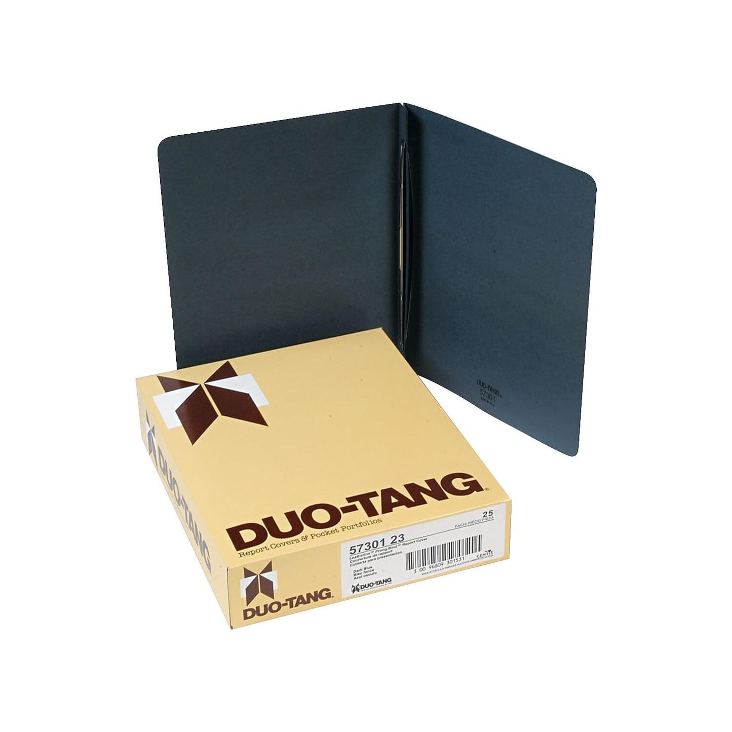 Oxford 57301-23 Two Hole Prong Report Covers, 3 Capacity, Dark Blue, 25 per Box
