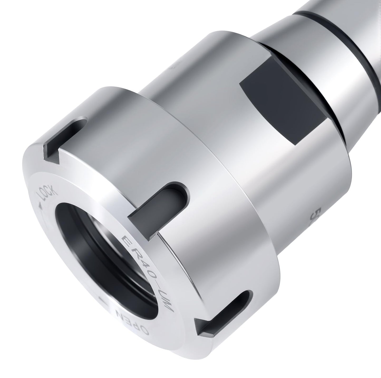 Accusize Industrial Tools 5C Shank ER40 Collet Chuck, 1.238''-20UNF External, 1.041''-24UNF Internal Thread, Max TIR 0.0002'', 0223-0246