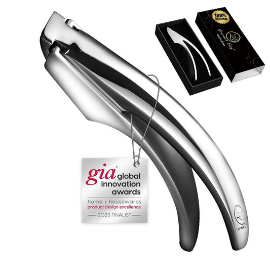 No Peeling Required Garlic Press Stainless Steel with Detachable Handle for Fine Mincing-Premium Garlic Mincer Tool, Rust-Proof, Easy to Clean, Dishwasher Safe Garlic Crusher with Lifetime Replacement