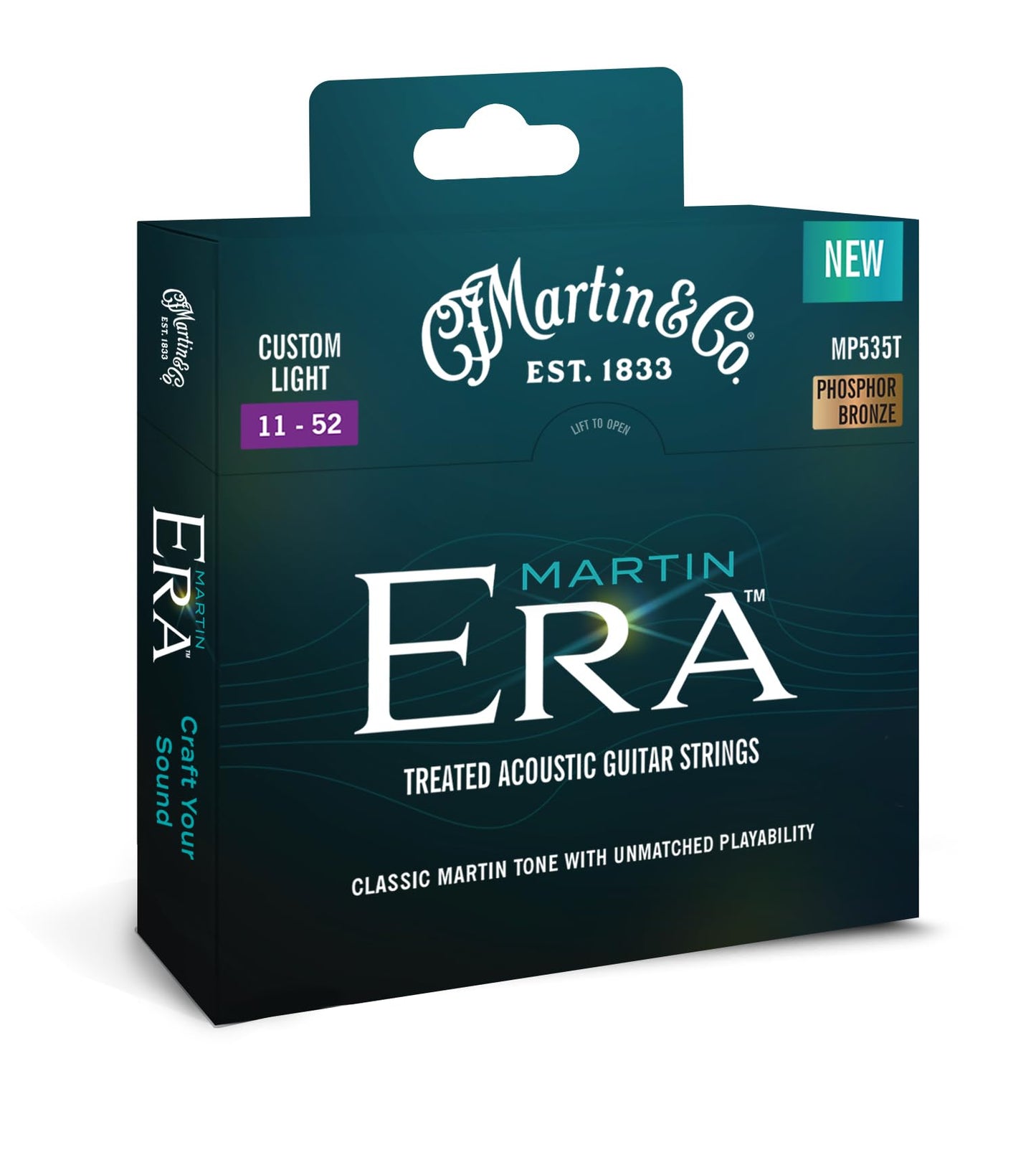 Martin MP535T Era Acoustic Guitar Strings Custom, Light