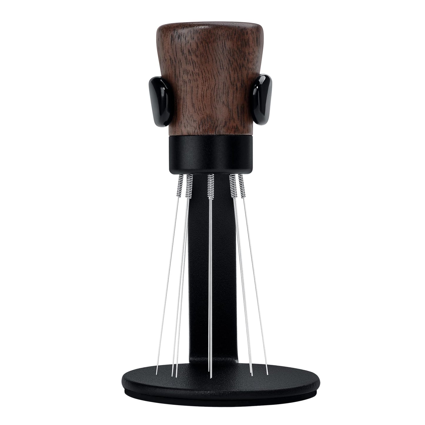 Normcore WDT Tool V2.1 with Stand, 9 Prong 0.23mm Espresso Distribution Too, Weiss Distribution Technique, Magnetic Coffee Stirrer with 16 Extra Needles, American Walnut Wood Handle, New Upgraded