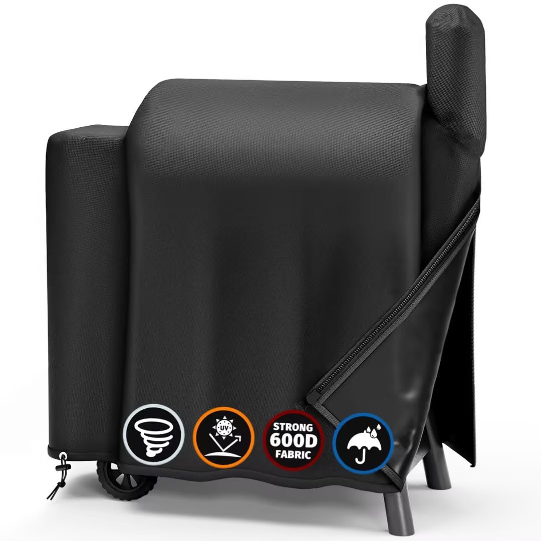 Upgraded Grill Cover for Traeger Pro Series 575/22, Sturdy & Waterproof, Special Zipper Design, Easy to Put On and Take Off