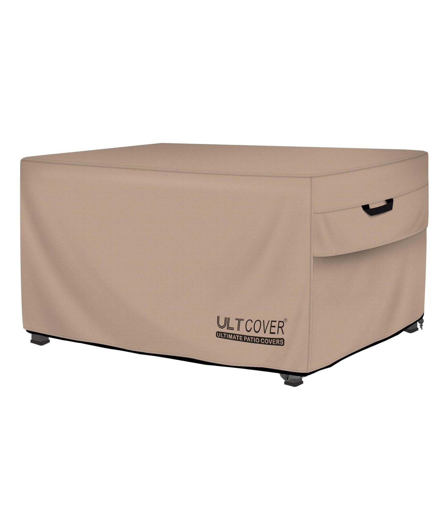ULTCOVER Rectangular Gas Fire Pit Table Cover 52x34 inch Waterproof Heavy Duty Firepit Cover