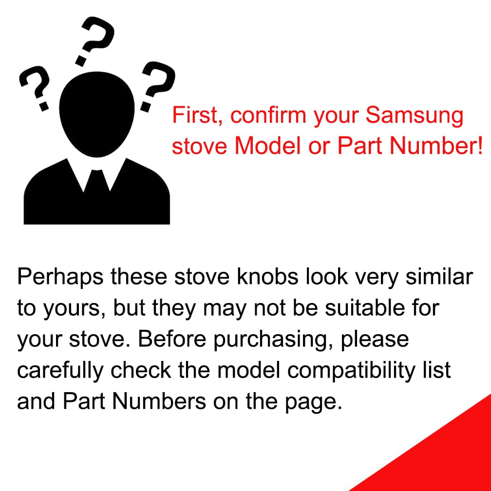 DG94-03500A/Z Compatible with Samsung NE63T8111SS/AA NE63T8311SS/AA Stove Knob Replacement, Electric Range DG94-03500V & DG94-03500W Stove Knobs (Not Universal)