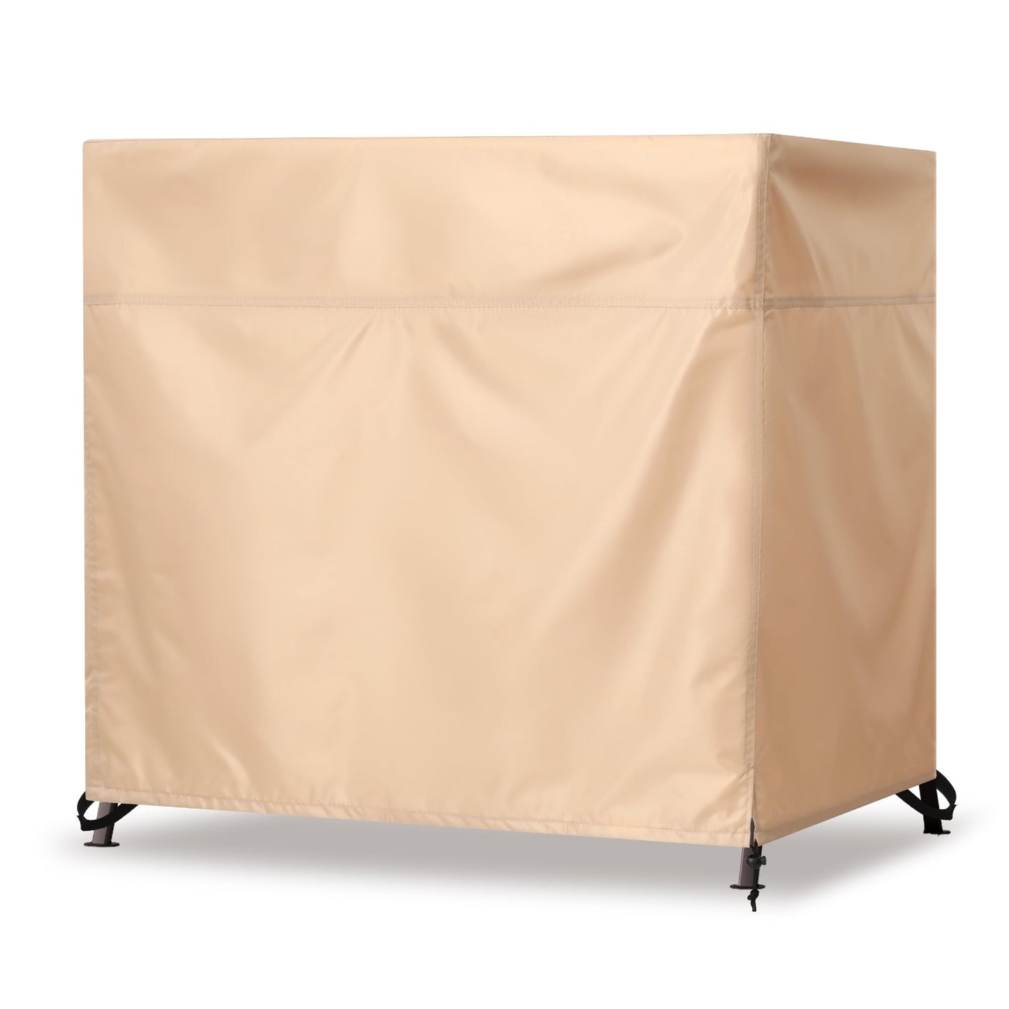 uHousDeco Outdoor 3 Triple Seater Hammock Patio Swing Chair Cover Water-Resistant All Weather Protection Beige Color