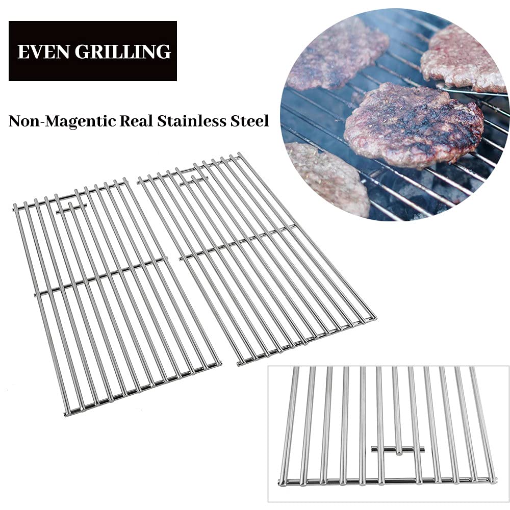 Stainless Steel Cooking Grate Grid for Coleman 85-3046-2, 85-3047-0, g35301, g35302, g35303, g35303lp, g35304, g35304n Heavy Duty Stainless Steel Cooking Grate Replacement Parts, 2 Pack