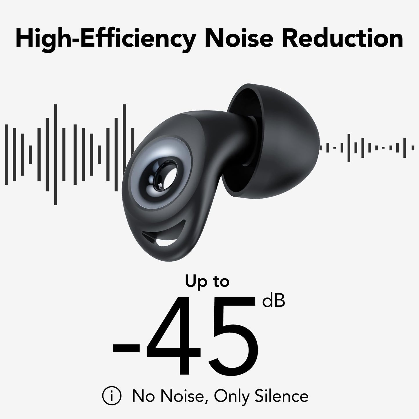Ear Plugs for Sleeping Noise Cancelling 45dB, Concert, Soft and Reusable Silicone Hearing Protection Earplugs with 8 Eartips in 4 Sizes(XS/S/M/L), Carrying bag,for Sleeping,Concert,Working,Travelling