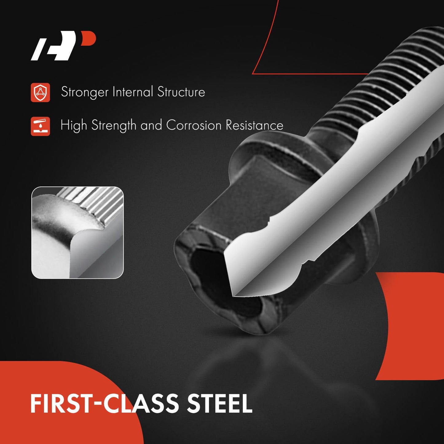 A-Premium M14-1.50 Wheel Studs Compatible with Volkswagen Jetta Passat Golf Tiguan Beetle Audi A3 A4 A5 A6 A7 Quattro A8 Front and Rear Side 20-PC Set