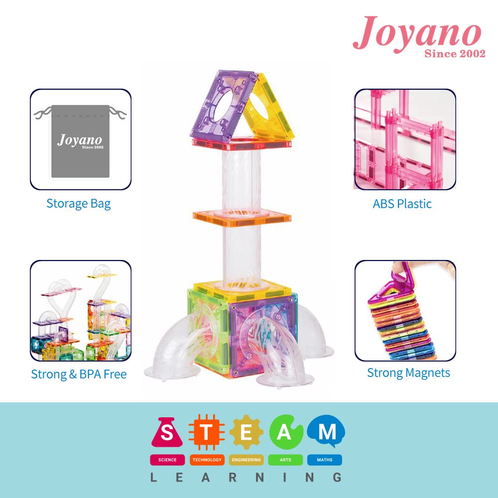 Joyano 171 Pcs Marble Run Premium Big Block Set, Construction Building Blocks Toys, STEAM Educational Building Block Track Toy
