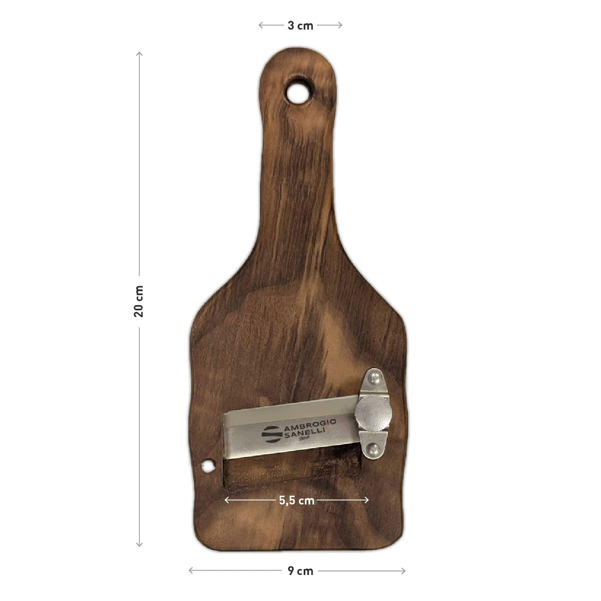 Rosewood Truffle Slicer for Tartufo with Plain Blade